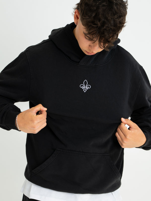 Coton ouaté Premium ample Fleur de lys- Brodé – Mon Québec Mon Pays
